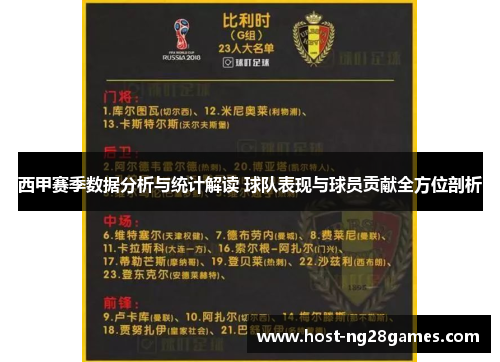 西甲赛季数据分析与统计解读 球队表现与球员贡献全方位剖析 西甲赛季数据分析与统计解读 球队表现与球员贡献全方位剖析